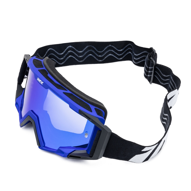 Motocrossbril iMX Sand zwart-blauw met iridium plexiglas