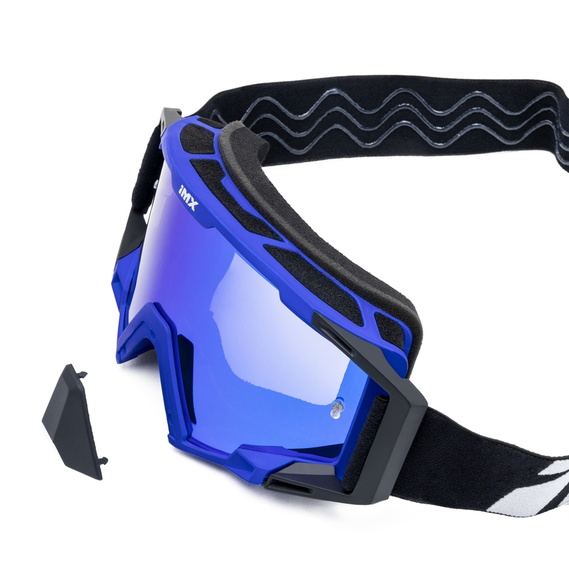 Motocrossbril iMX Sand zwart-blauw met iridium plexiglas