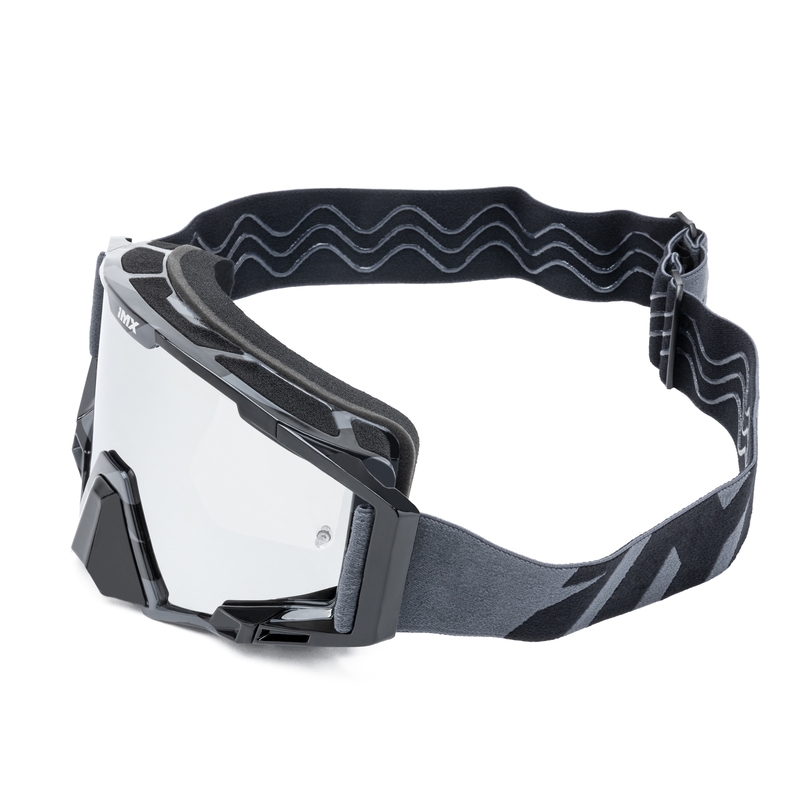 Motocrossbril iMX Zandgrijs-zwart met iridium plexiglas