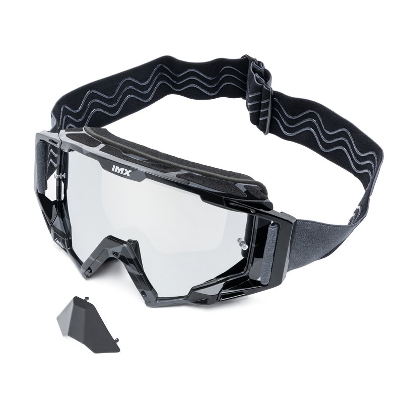Motocrossbril iMX Zandgrijs-zwart met iridium plexiglas