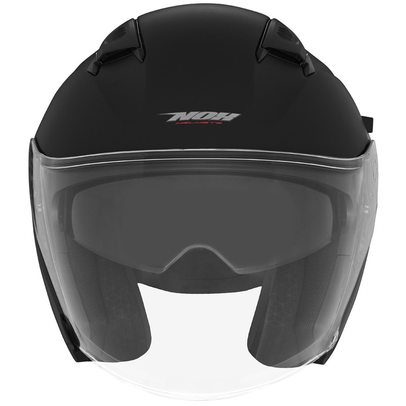 Open face motorhelm NOX N130 mat zwart