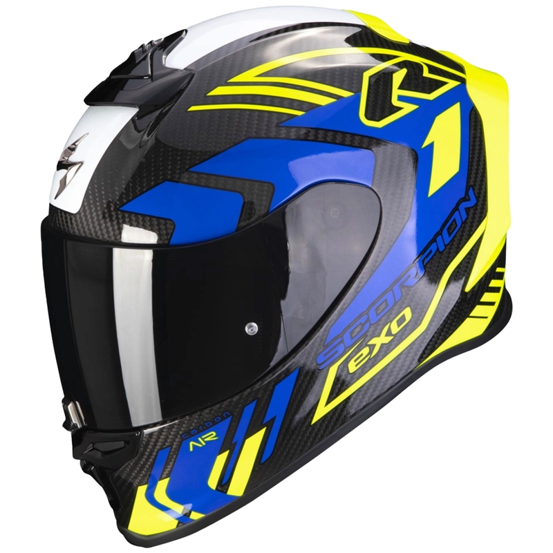 Integraalhelm Scorpion EXO-R1 EVO Carbon Air Supra zwart-fluo geel-blauw