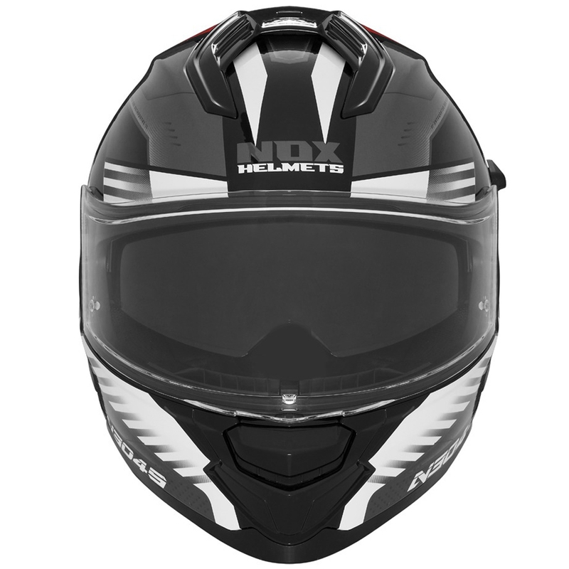 Integraal motorhelm NOX N304S CARVER zwart-wit-rood