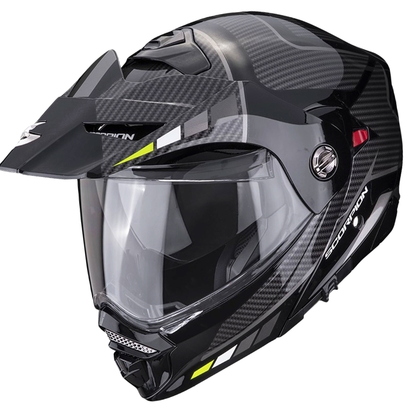 Motorhelm SCORPION ADX-2 CAMINO zwart-zilver-fluo geel in de aanbieding uitverkoop
