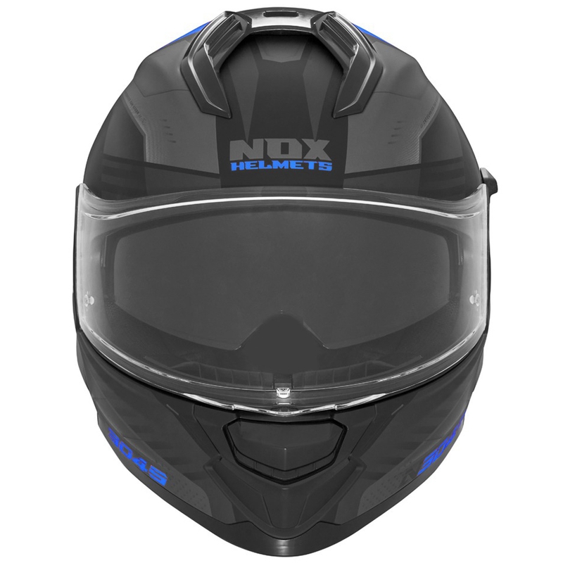 Integraal motorhelm NOX N304S CARVER mat zwart-blauw