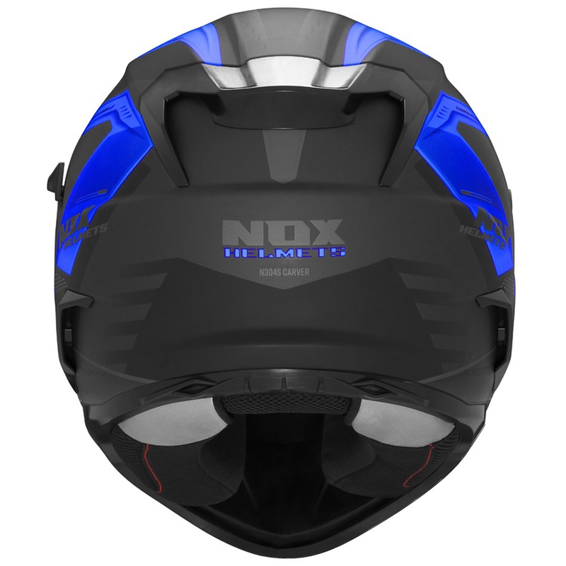 Integraal motorhelm NOX N304S CARVER mat zwart-blauw