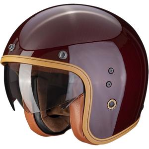 Open helm Scorpion Belfast Evo Carbon rood glanzend