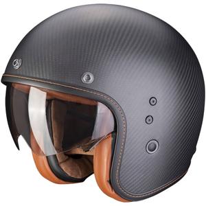 Open helm Scorpion Belfast Evo Carbon Zwart Mat