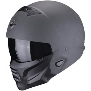 Open helm met masker Scorpion EXO-COMBAT II Solid grafiet donkergrijs