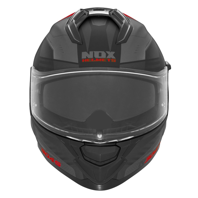 Integraal motorhelm NOX N304S CARVER mat zwart-rood