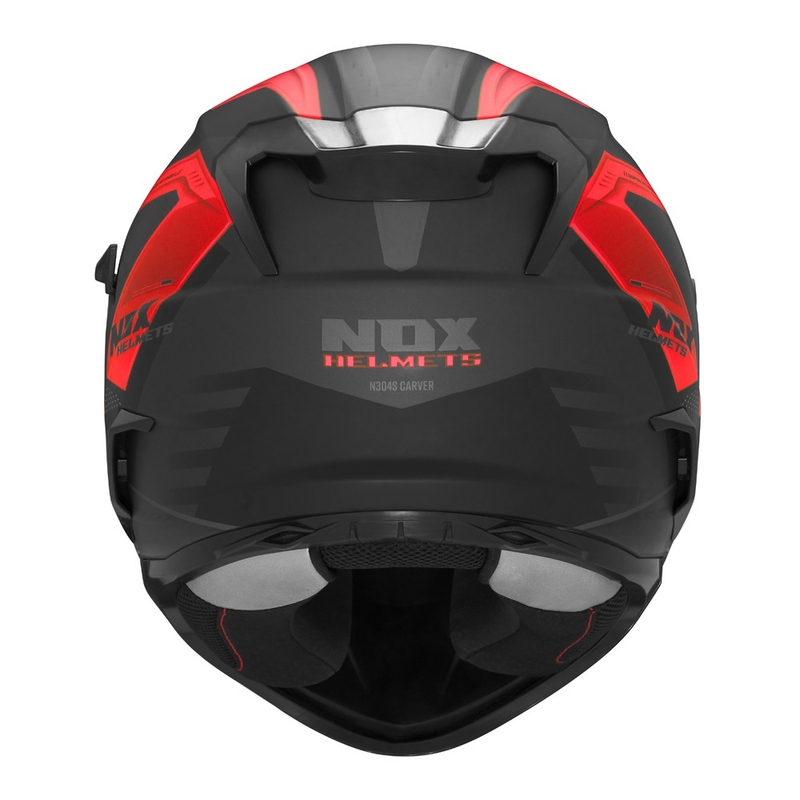 Integraal motorhelm NOX N304S CARVER mat zwart-rood