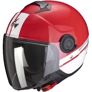 Motorhelm SCORPION EXO-CITY STRADA rood en wit