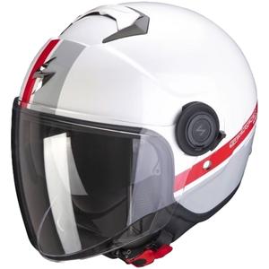 Motorhelm SCORPION EXO-CITY STRADA wit-zilver-rood