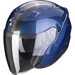 Open helm Scorpion EXO-230 SR donkerblauw-wit