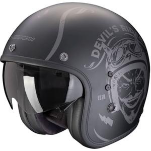 Open motorhelm Scorpion Belfast Evo ROMEO mat zwart-zilver