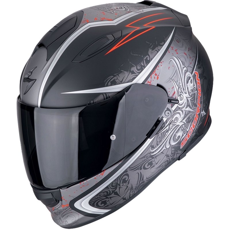 Scorpion EXO-491 RUN integraal motorhelm mat zwart-rood