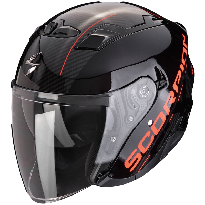 Open motorhelm SCORPION EXO-230 QR zwart-rood uitverkoop