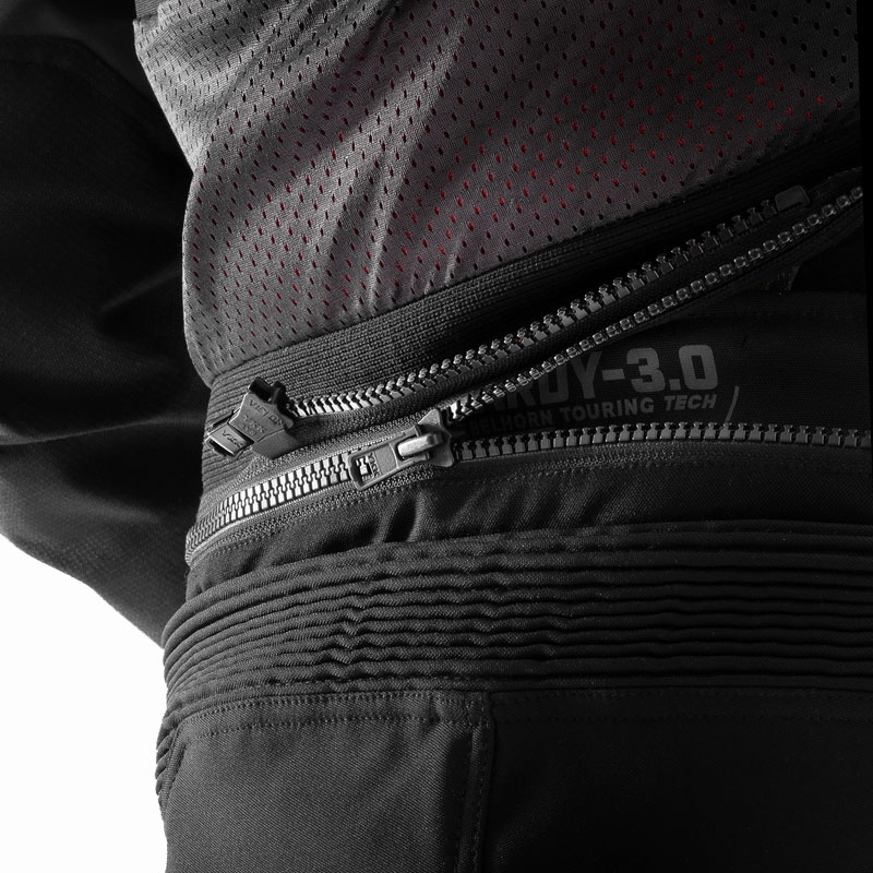 Rebelhorn Hardy 3.0 verlengde motorbroek zwart