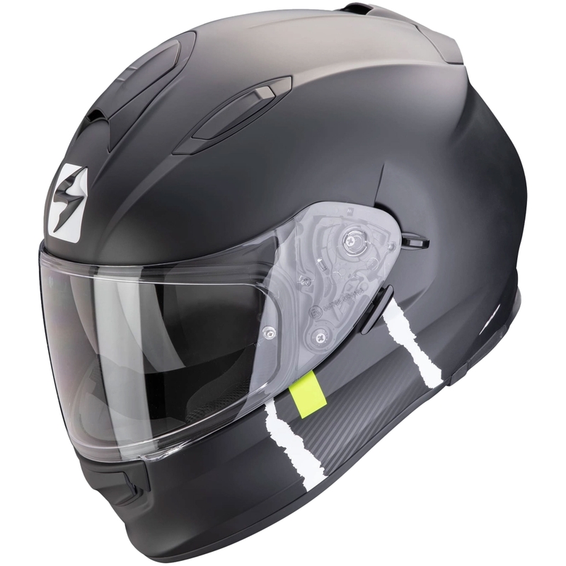 Scorpion EXO-491 CODE integraal motorhelm mat zwart-zilver uitverkoop