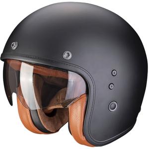 Open helm SCORPION BELFAST EVO LUXE zwart mat