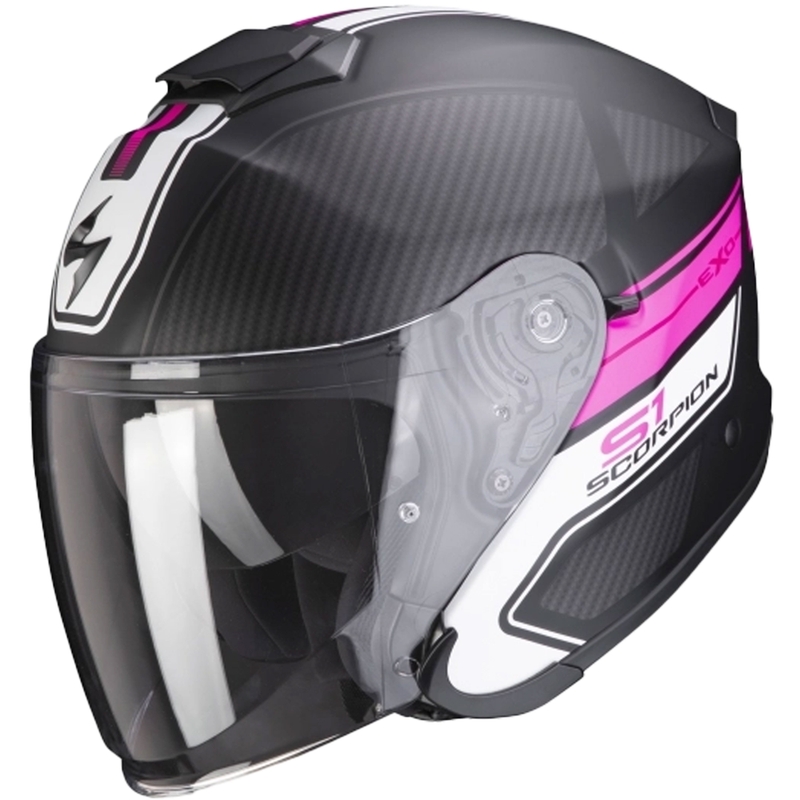 Open helm Scorpion EXO-S1 Cross-Ville zwart-roze