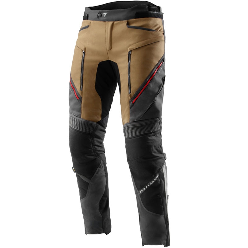 Rebelhorn Hardy 3.0 Motorbroek Beige-Grijs-Rood