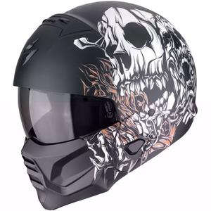 Modulaire motorhelm Scorpion EXO-COMBAT II GENESIS mat zwart-wit-goud