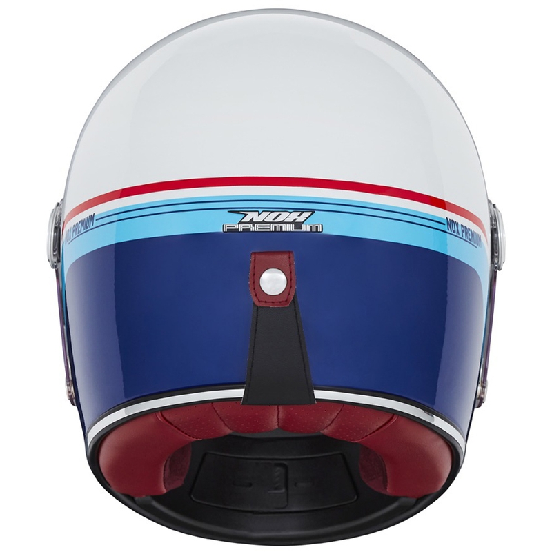 NOX PREMIUM REVENGE integraal motorhelm wit-blauw-rood