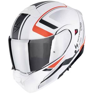 Modulaire motorhelm Scorpion EXO-930 EVO ARDENS metallic wit-zwart-rood