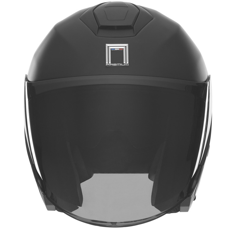 Open face motorhelm NOX PREMIUM SPY mat zwart