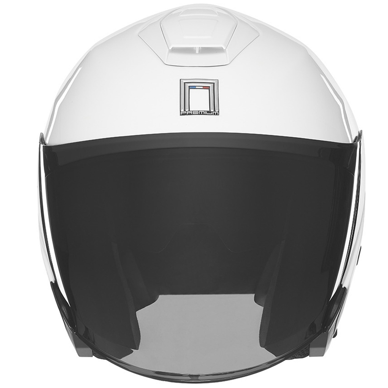 Open face motorhelm NOX PREMIUM SPY wit