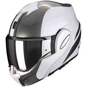Opvouwbare motorhelm Scorpion EXO-TECH FORZA parelwit-zilver