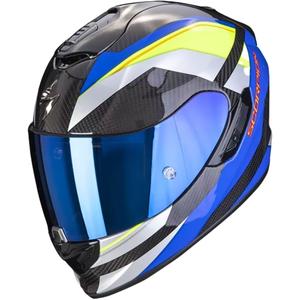 Integraal motorhelm Scorpion Exo-1400 Carbon Air Legione blauw-fluo geel