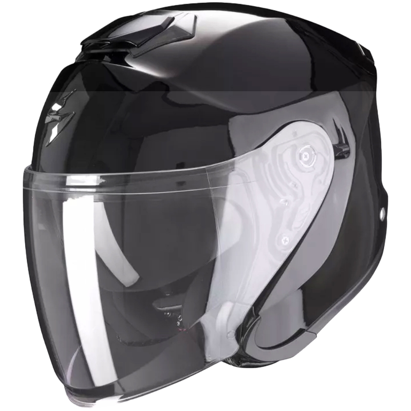 Open helm Scorpion EXO-S1 Massief zwart glanzend