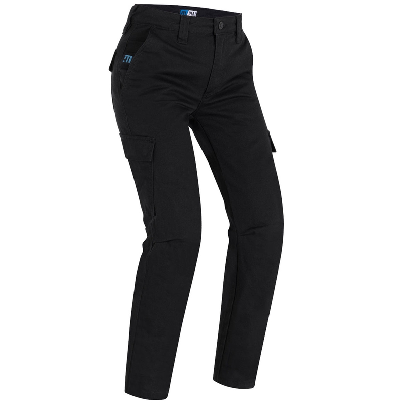 Dames motorjeans PMJ Electra Cargo zwart uitverkoop