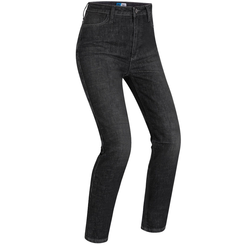 Dames motorjeans PMJ Sara zwart uitverkoop