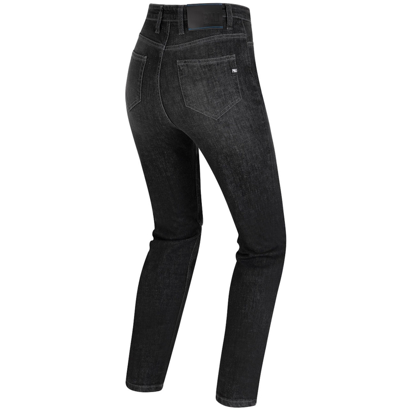 Dames motorjeans PMJ Sara zwart uitverkoop