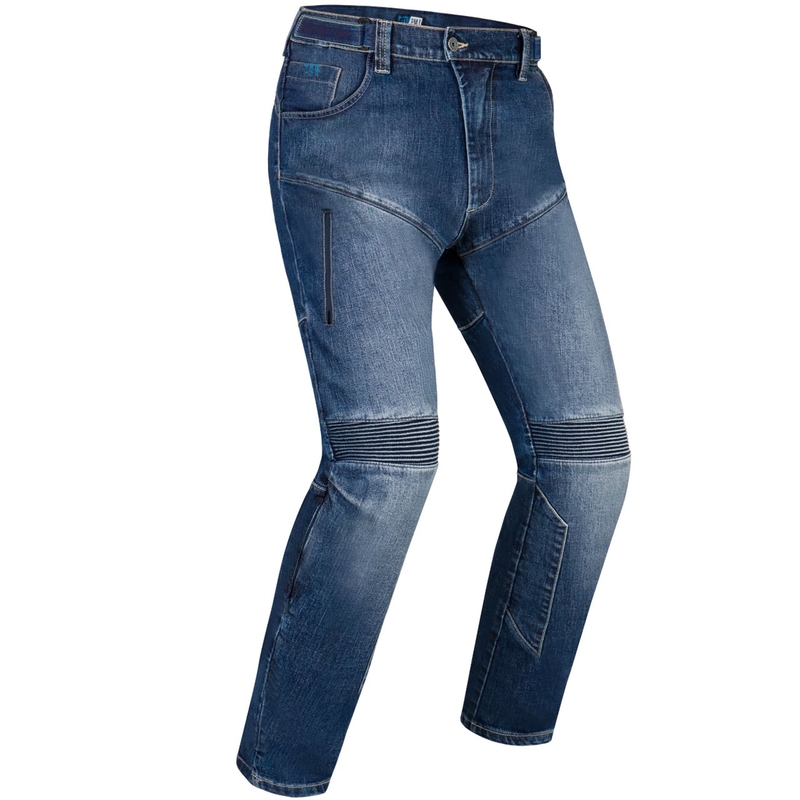 PMJ Dust motorjeans blauw uitverkoop