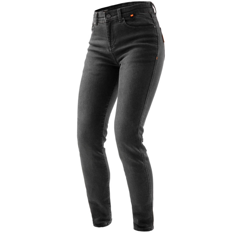 Dames motorjeans Rebelhorn Bronco gewassen zwart