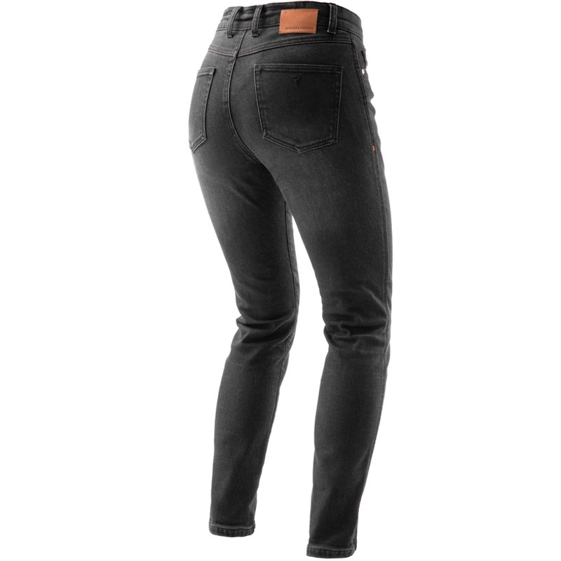 Dames motorjeans Rebelhorn Bronco gewassen zwart