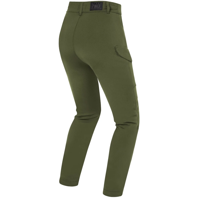 Dames motorjeans PMJ Sidney khaki uitverkoop