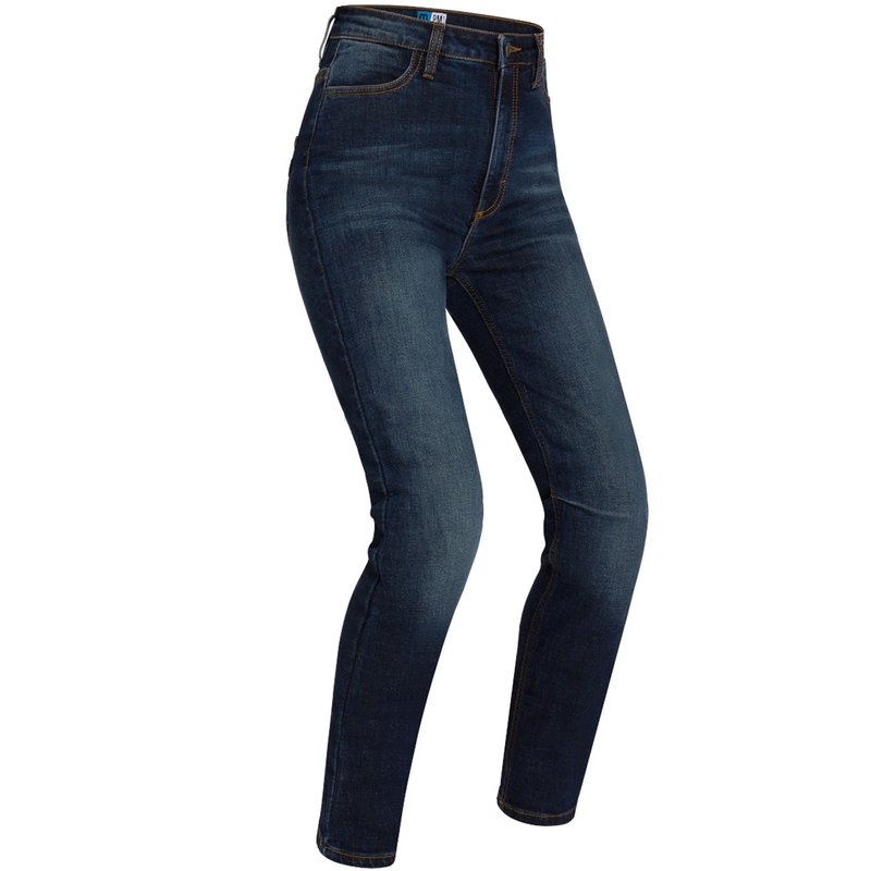 Dames motorjeans PMJ Sara blauw uitverkoop