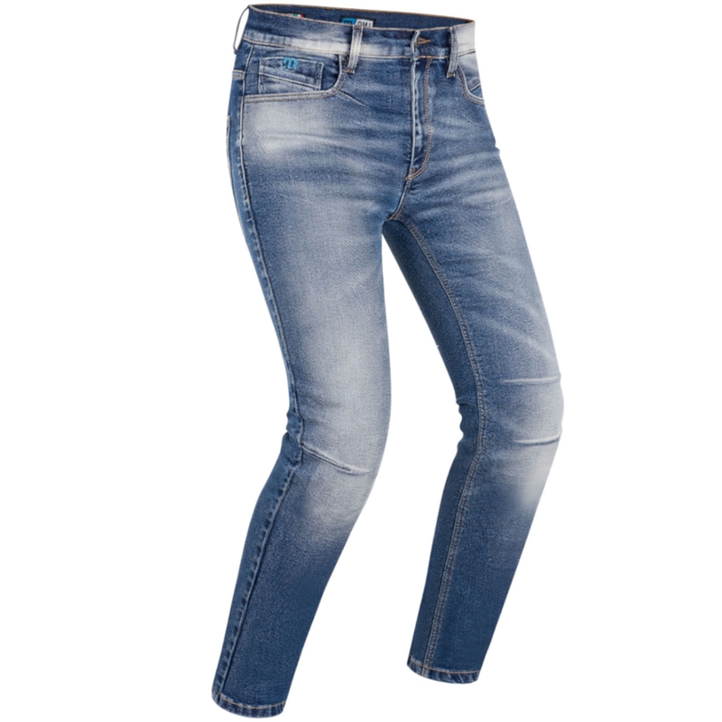 PMJ Cruise blauwe motorjeans uitverkoop