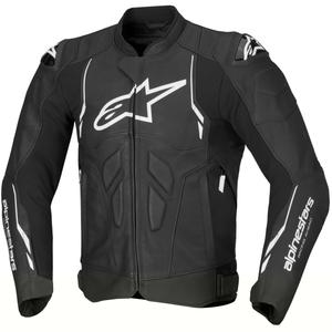 Alpinestars Dusk leren motorjack zwart-wit