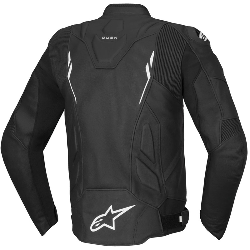 Alpinestars Dusk leren motorjack zwart-wit