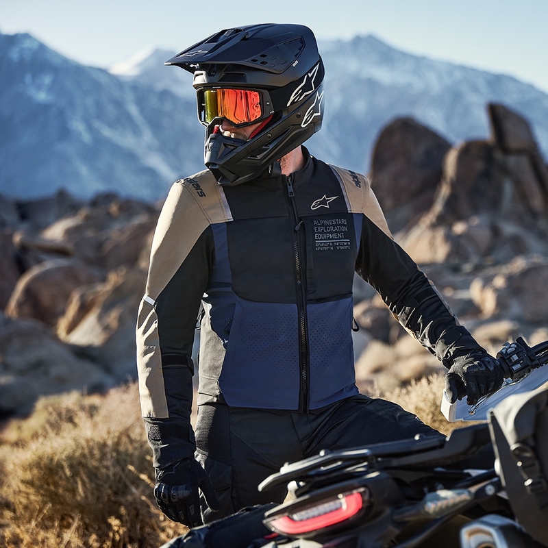 Alpinestars ST-2 Air motorjack donkerblauw-donkerkhaki-zwart