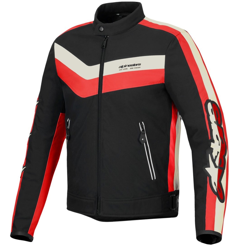 Alpinestars T-Dyno Waterbestendig Motorjack Zwart-Rood-Beige