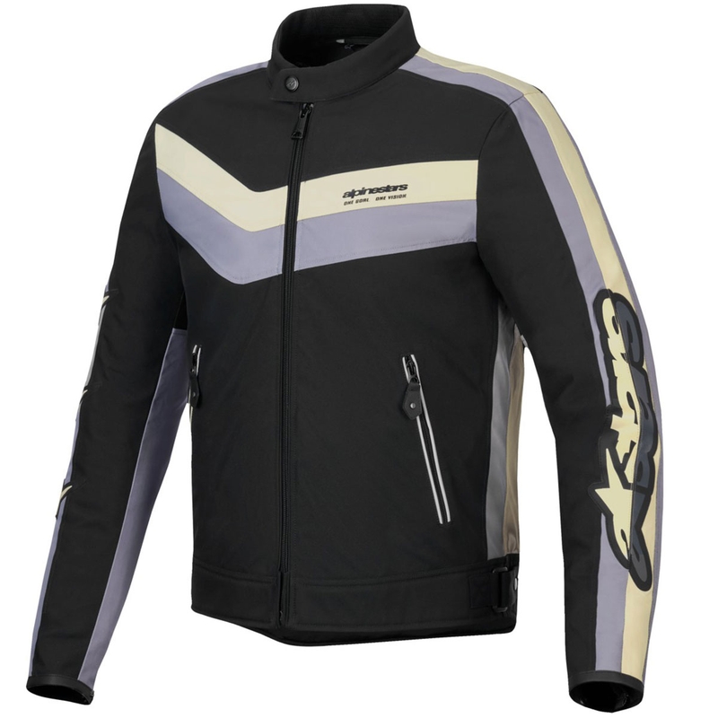 Alpinestars T-Dyno Waterbestendig Motorjack Zwart-Donkergrijs-Beige