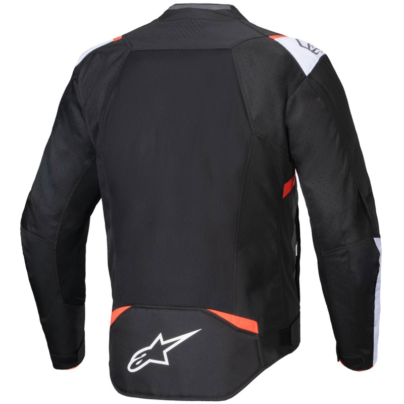 Alpinestars T-SPS Air V2 motorjack zwart-wit-fluo rood