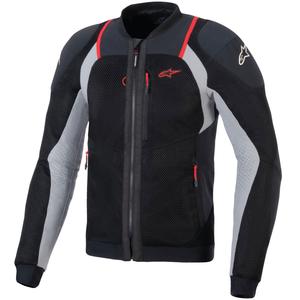 Alpinestars TROOP-AIR PRO motorjack zwart-lichtgrijs-rood